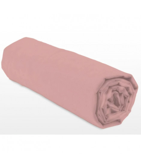 Drap-housse - LOVELY HOME - LH71628 - 140x190+30 cm - Rose
