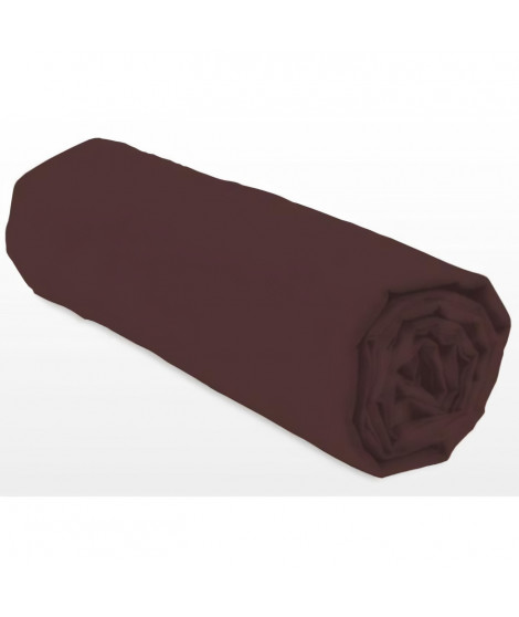 Drap-housse - LOVELY HOME - LH71595 - 160x200+30 cm - Marron