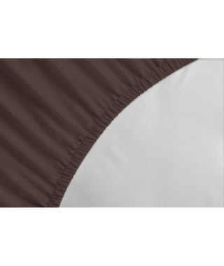 Drap-housse - LOVELY HOME - LH71594 - 180x200+30 cm - Marron