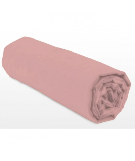 Drap-housse - LOVELY HOME - LH71624 - 160x200+35 cm - Rose