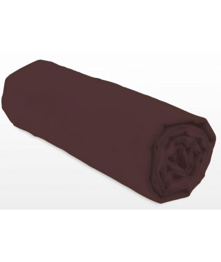 Drap-housse - LOVELY HOME - LH71593 - 140x190+35 cm - Marron