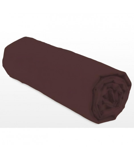 Drap-housse - LOVELY HOME - LH71591 - 180x200+35 cm - Marron