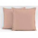 Lot de 2 taies d'oreiller - LOVELY HOME - LH71620 - 73 x 73 cm - Rose