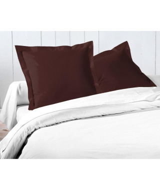 Lot de 2 taies d'oreiller - LOVELY HOME - LH71588 - 73 x 73 cm - Marron