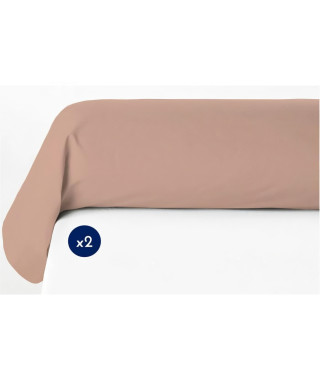 Lot de 2 taies de traversin - LOVELY HOME - LH71618 - 85 x 185 cm - Rose