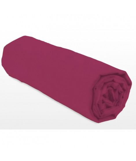 Drap-housse - LOVELY HOME - LH71615 - 160x200+25 cm - Fuchsia
