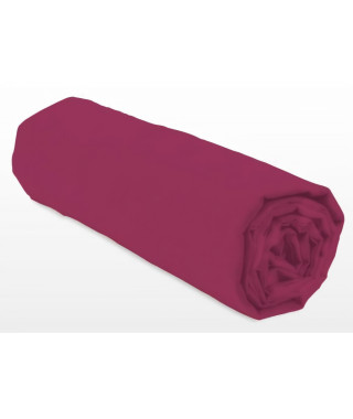 Drap-housse - LOVELY HOME - LH71614 - 180x200+25 cm - Fuchsia