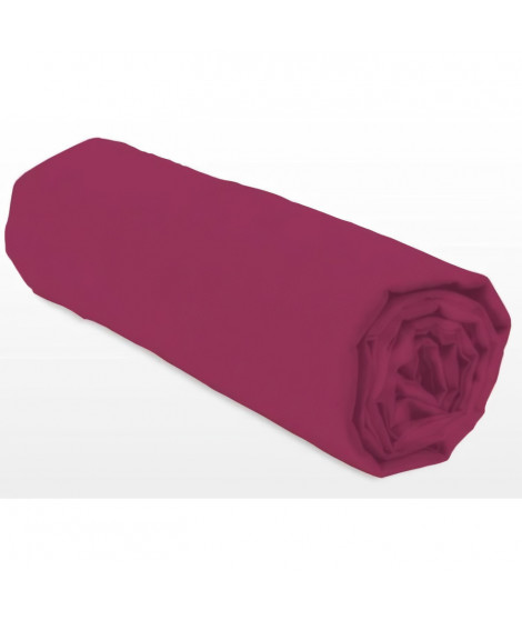 Drap-housse - LOVELY HOME - LH71612 - 140x190+30 cm - Fuchsia