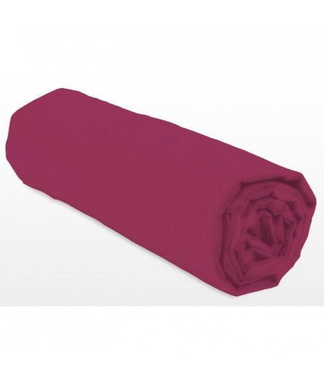 Drap-housse - LOVELY HOME - LH71611 - 160x200+30 cm - Fuchsia