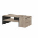 Table basse bar Gami - Made in France - Décor chene noir - Style industriel - L 110 x P 60 x H 36 cm - YORI