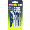 RYOBI - Carte 1 lame baionnette spéciale scie sauteuse FLUSHCUT bois 10 TPI  - RAK01JSFC