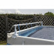 Enrouleur de bâches pour piscine UBBINK XTRA - Margelles bois - Jusqu'a 5,5m - Manivelle en aluminium