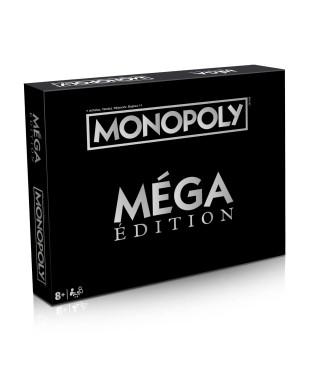 Jeu de société - WINNING MOVES - Monopoly Édition Méga - Nouvelles cases, gratte-ciels et mégas loyers