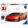 Puzzle 3D Lamborghini Huracán EVO Edition orange  (avec grille) - Formes spéciales - 00011571