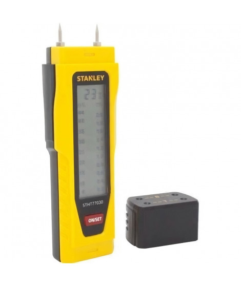 Testeur d'humidité STANLEY - Double unité de mesure - Mesure humidité de bois et de bâtiments