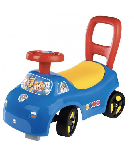 Smoby - Porteur auto enfant 2 en 1 - Pat' Patrouille - Coffre sous la selle + klaxon - Des 10 mois - Fabrication française