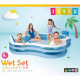 Piscine familiale octogonale bleue avec sieges et appuie-tetes 229 x 229 x 66 cm - INTEX - 56475