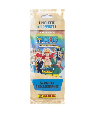 Fat pack 1 poch achetée + 1 offerte - PANINI - One Piece - 52 cartes