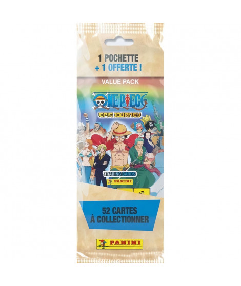 Fat pack 1 poch achetée + 1 offerte - PANINI - One Piece - 52 cartes