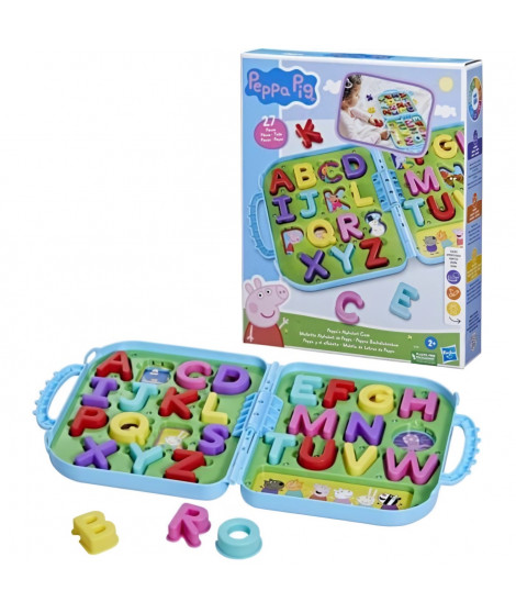 Peppa Pig Mallette Alphabet de Peppa, jouet abécédaire pour enfants d'âge préscolaire, a partir de 3 ans