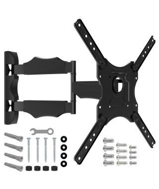 NANOOK Support Mural orientable pour téléviseurs 32-55 Pouces - Inclinable - Support Mural pour téléviseurs LCD, LED, QLED et…