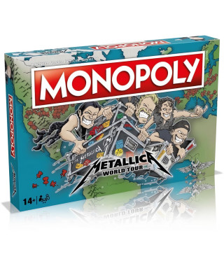 Jeu de société - WINNING MOVES - Monopoly Metallica - Accompagnez le groupe en tournée mondiale