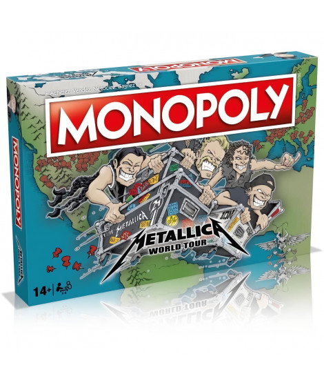 Jeu de société - WINNING MOVES - Monopoly Metallica - Accompagnez le groupe en tournée mondiale