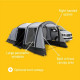Auvent pour fourgon - KAMPA - Touring Air RH - Grand espace, fenetres larges, ventilations moustiquaires, chambre 4 personnes…