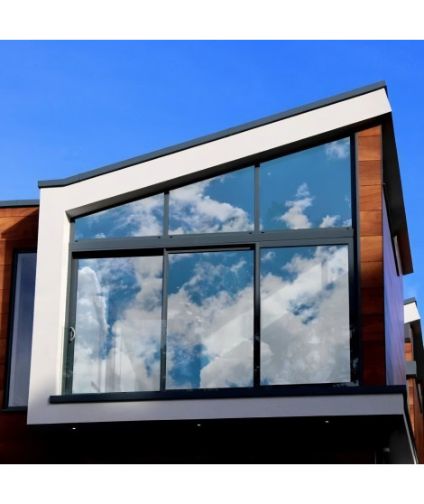 Film Adhésif pour Vitrage - EASY PROTEC - 100 x 90 cm - Miroir sans Tain