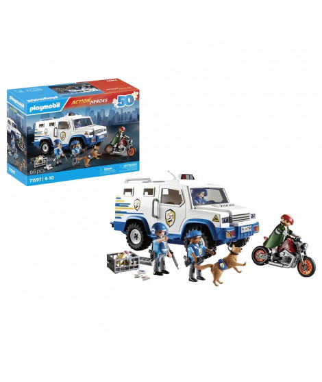 PLAYMOBIL - 71597 - Fourgon blindé convoyeurs