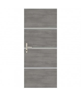 Kit de Rénovation pour Porte Intérieure - NORDLINGER PRO - 4 Feuilles 85 x 50 cm & 3 Profils 85 x 2 cm - Gris Agate