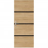 Kit de Rénovation de Porte - NORDLINGER PRO - 4 Feuilles 85 x 50 cm & 3 Profils Noirs 85 x 2 cm - Chene Naturel