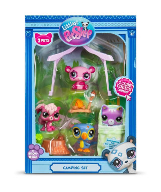 Pack a theme 3 Pets - BANDAI - Littlest Pet Shop Camping - Animaux et accessoires