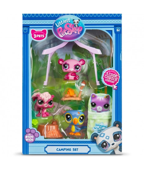 Pack a theme 3 Pets - BANDAI - Littlest Pet Shop Camping - Animaux et accessoires
