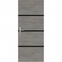 Kit de Rénovation pour Porte Intérieure - NORDLINGER PRO - 4 Feuilles 85 x 50 cm & 3 Profils Noirs 85 x 2 cm - Gris Agate