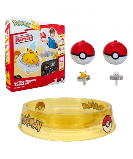 Arene Pokémon et 2 Toupies - BANDAI - JW4403 - Pikachu vs Mewtwo