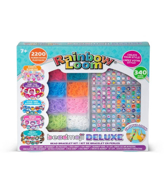 Coffret - BANDAI - Rainbow Loom Beadmoji Deluxe - CD0124, pour faire une multitude de bracelet Rainbow Loom