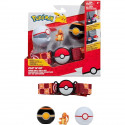 Ceinture - BANDAI - Pokémon Clip N' Go - 1 ceinture, 2 Poké Balls et 1 figurine Salameche 5 cm