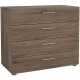 Commode  NASH 4 tiroirs - Décor Chene Truffe - L 80 x P 40 x H 68,5 cm - TVILUM