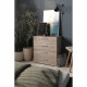 Commode  NASH 4 tiroirs - Décor Chene Truffe - L 80 x P 40 x H 68,5 cm - TVILUM