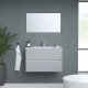 TOTEM  Gris, set de salle de bain 80, vanity+vasque+miroir