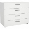 Commode  NASH 4 tiroirs - Décor Blanc - L 80 x P 40 x H 68,5 cm - TVILUM