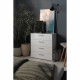 Commode  NASH 4 tiroirs - Décor Blanc - L 80 x P 40 x H 68,5 cm - TVILUM