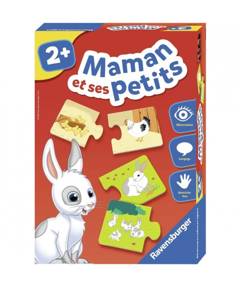 Jeu éducatif Ravensburger - Maman et ses petits - Découverte des animaux - A partir de 2 ans
