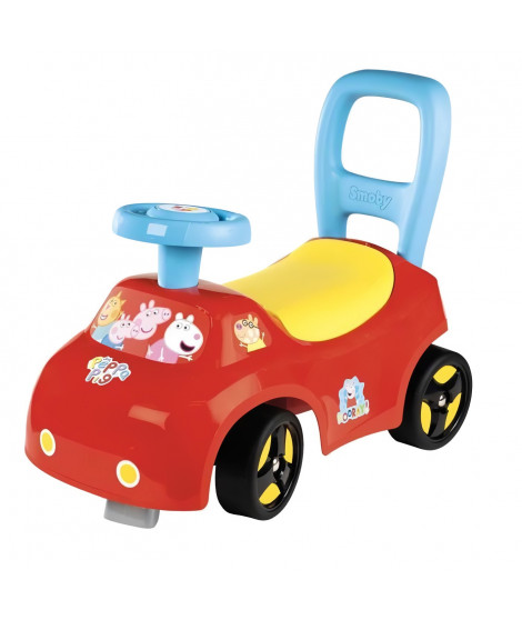 Smoby - Porteur auto enfant 2 en 1 - Peppa Pig - Coffre sous la selle + klaxon - Des 10 mois - Fabrication française