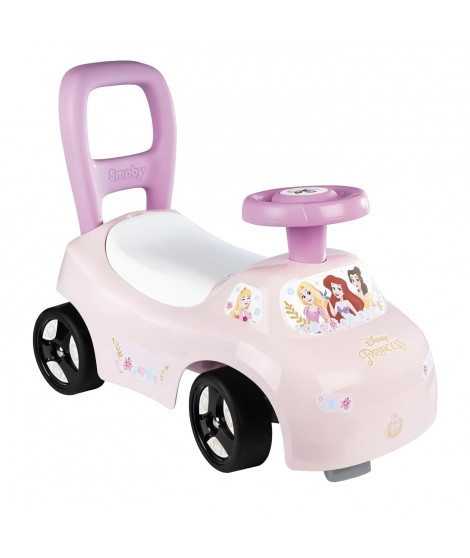 Smoby - Porteur auto enfant 2 en 1 - Disney Princesse - Coffre sous la selle + klaxon - Des 10 mois - Fabrication française