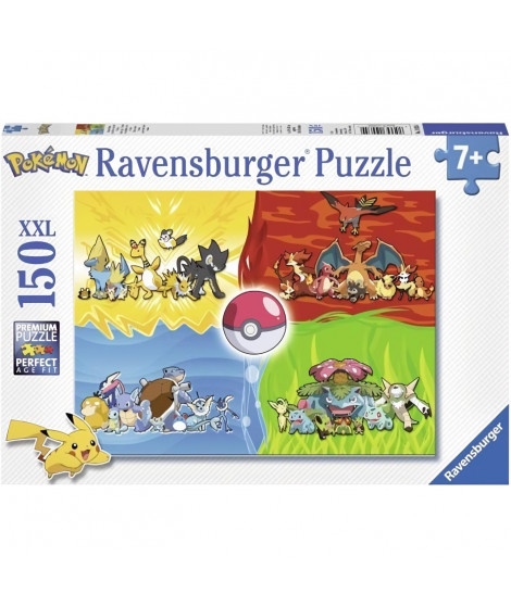 POKÉMON Puzzle 150 pieces XXL - Les différents types de Pokémon - Ravensburger - Puzzle Enfant 150 pieces - Des 7 ans