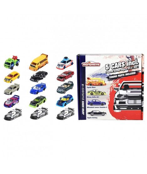 Majorette - Coffret Japan Bonus Series - 5 véhicules en métal - de  - Accessoires pour customiser - Des 3 ans