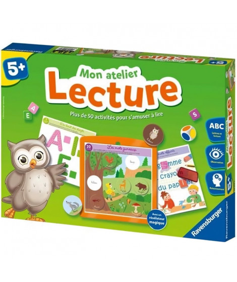 Mon atelier Lecture - Coffret complet éducatif - Apprentissage de la lecture - 50 activités - Ravensburger - Des 5 ans