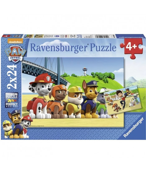 Puzzles Pat' Patrouille Chiens héroiques Ravensburger 2x24 pieces pour enfant des 4 ans